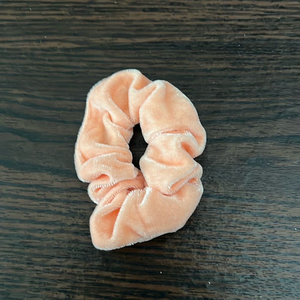 Peach Velvet Hair Scrunchie